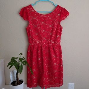 Forever 21 red lace dress